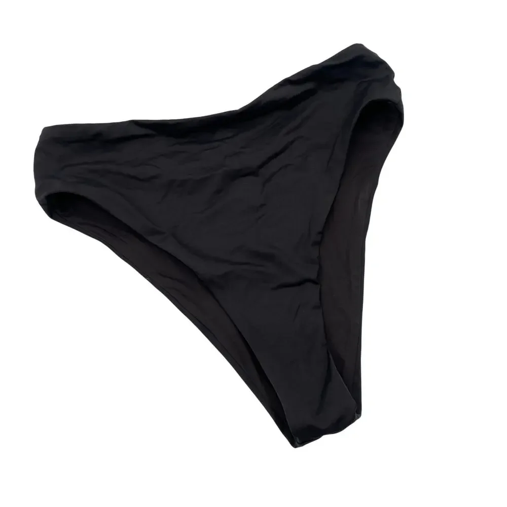 Skims black high leg high waisted bikini bottoms
